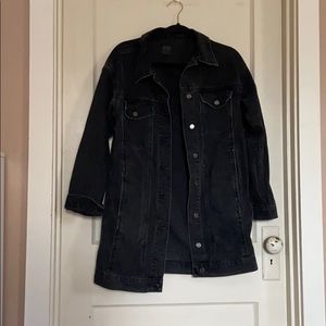 Oversized Black Denim Jacket
